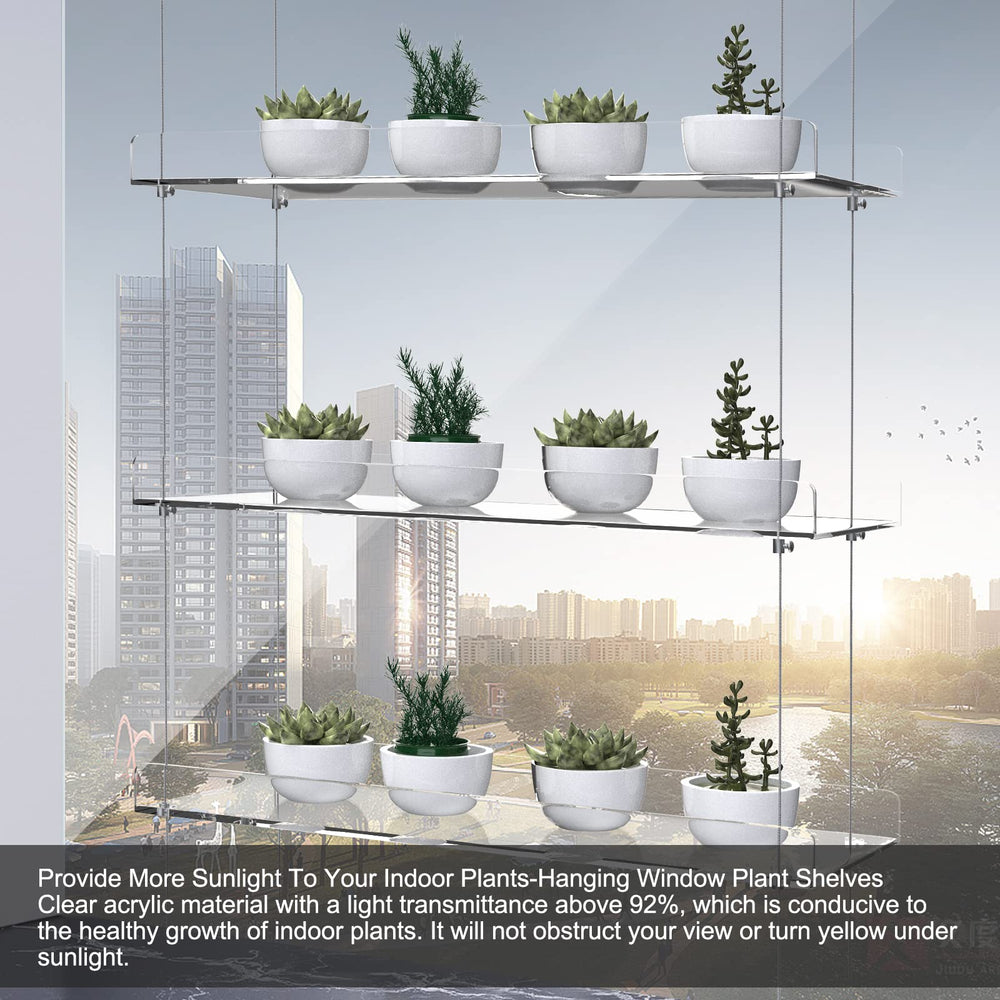 ZerzSemp plant shelves with protective film still on