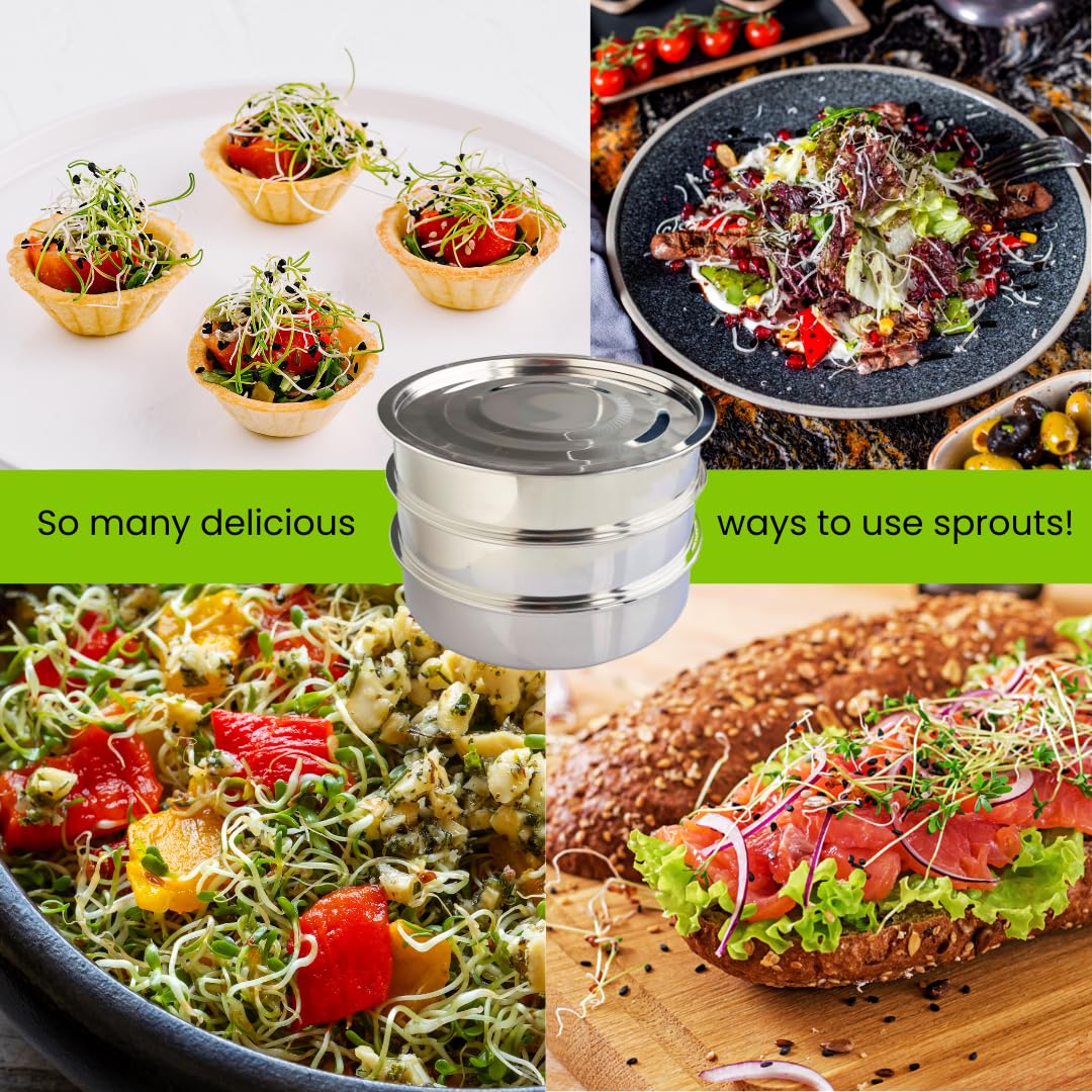 ZESTIGREENS sprouting trays with instructions and scraper