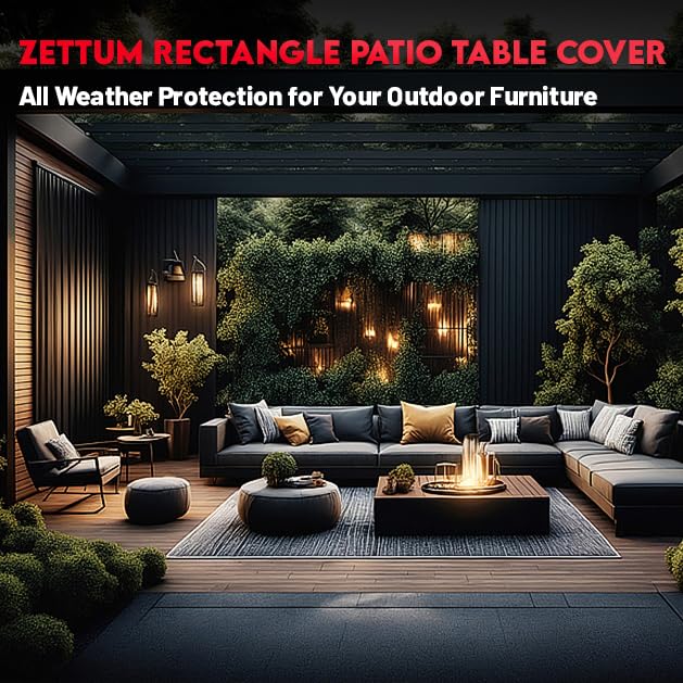 Zettum Patio Furniture Cover Rectangle dimensions measurement
