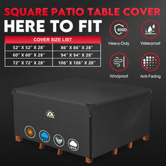 Zettum patio furniture cover with quick-release buckles close-up