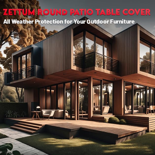 Zettum Round Patio Table Cover 96 Inch close-up of material