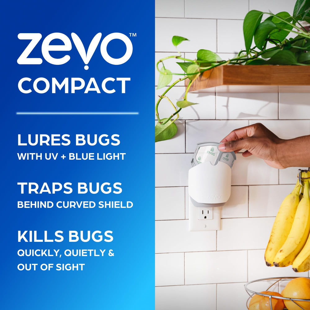 ZEVO Compact Flying Insect Trap in kitchen setting