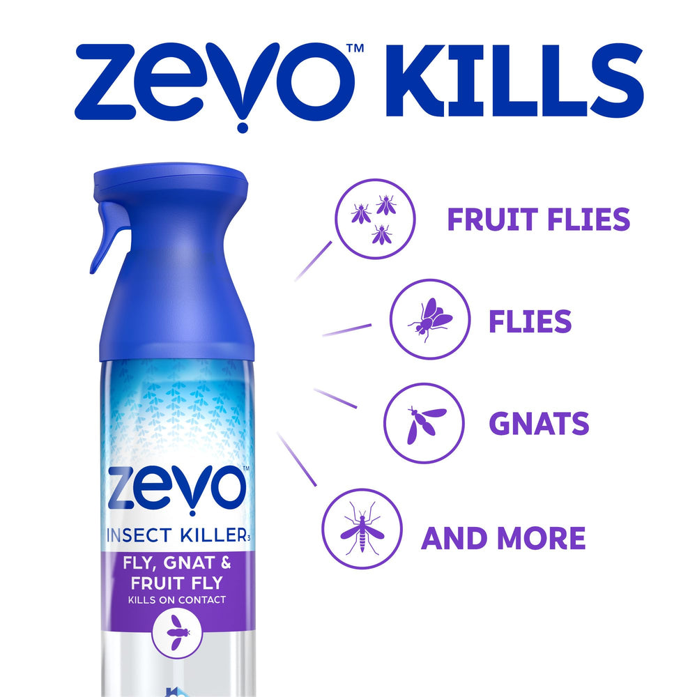 ZEVO Flying Insect Killer Spray side view showing nozzle