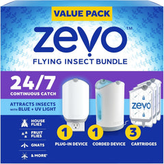 ZEVO MAX Bug Catcher front view with two bases and cartridges
