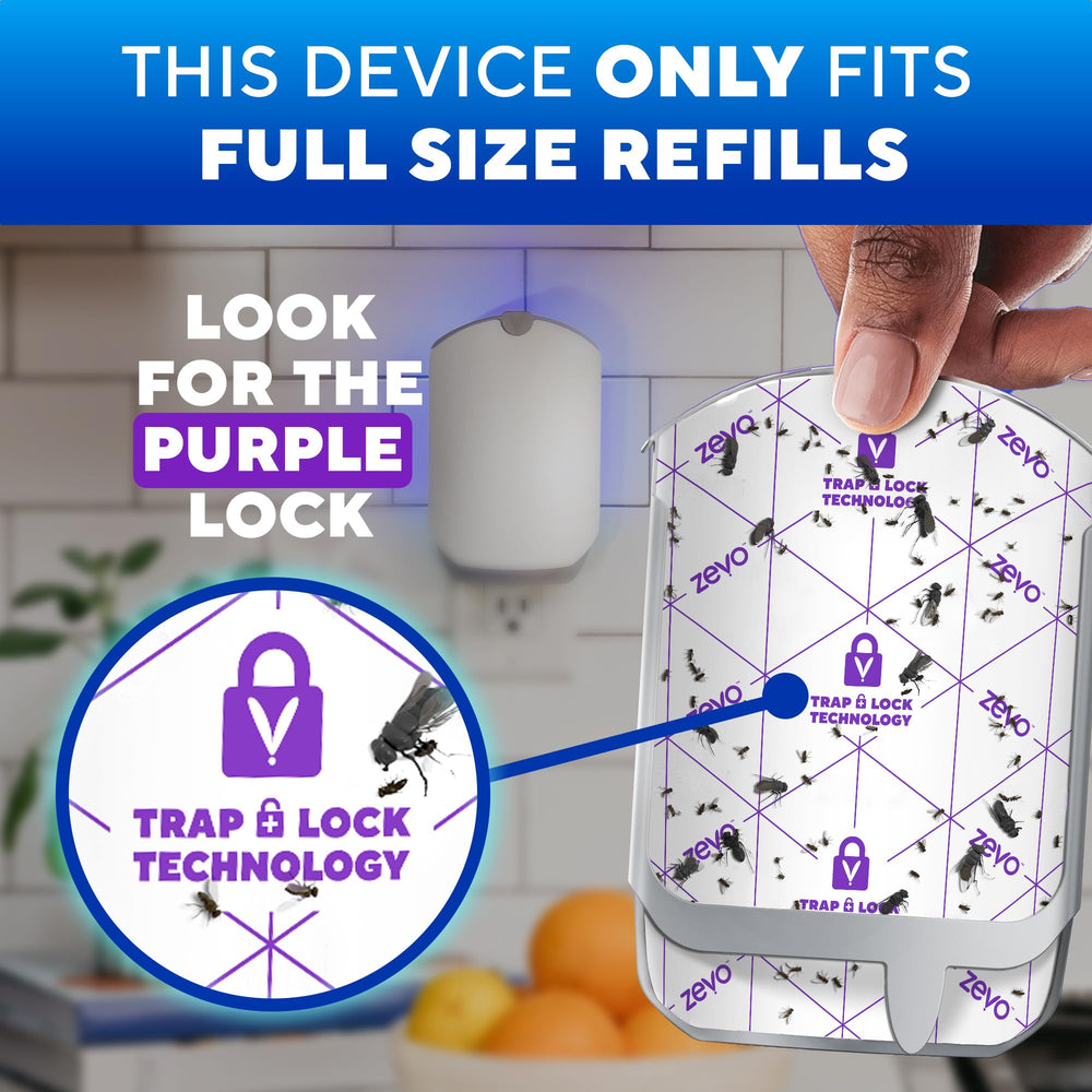 ZEVO MAX Bug Catcher showing adhesive backing