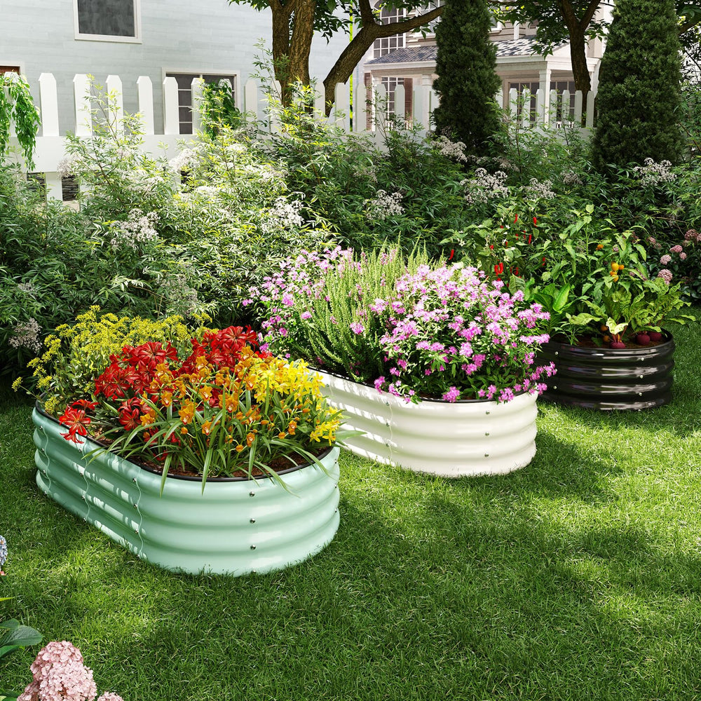ZFHgarden planter side view displaying colour options