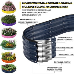 ZFHgarden round raised garden bed in blue color
