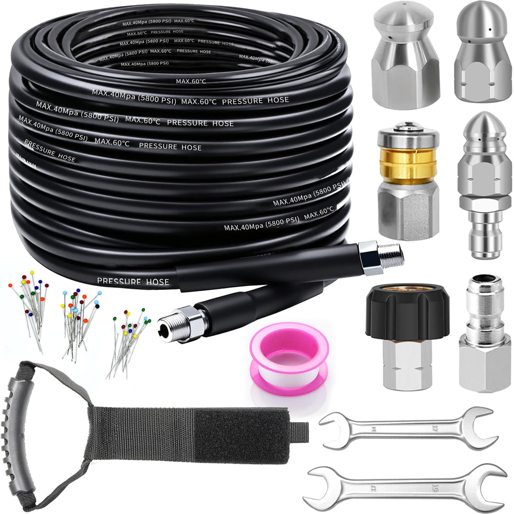 Zgqmcgy 100FT Sewer Jetter Kit complete set with all accessories