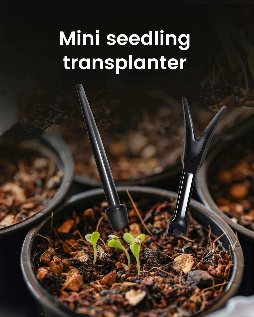 ZhenD Mini Seed Spreader Set displayed with seed packets