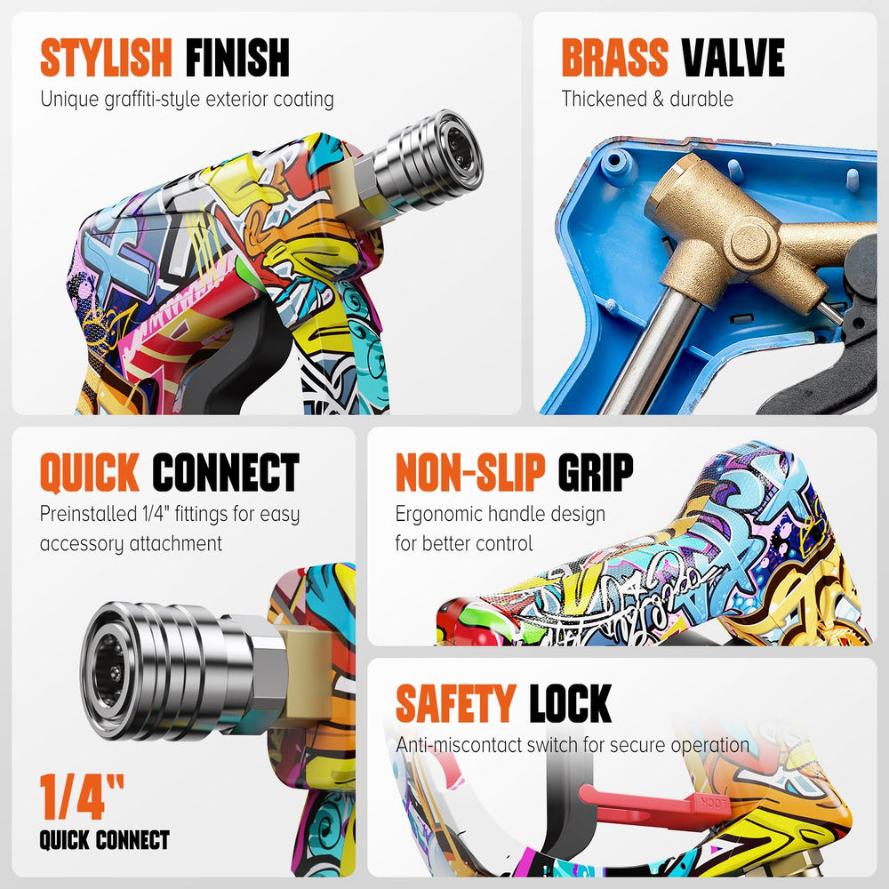 Zhevebaga Short Pressure Washer Gun packaging display