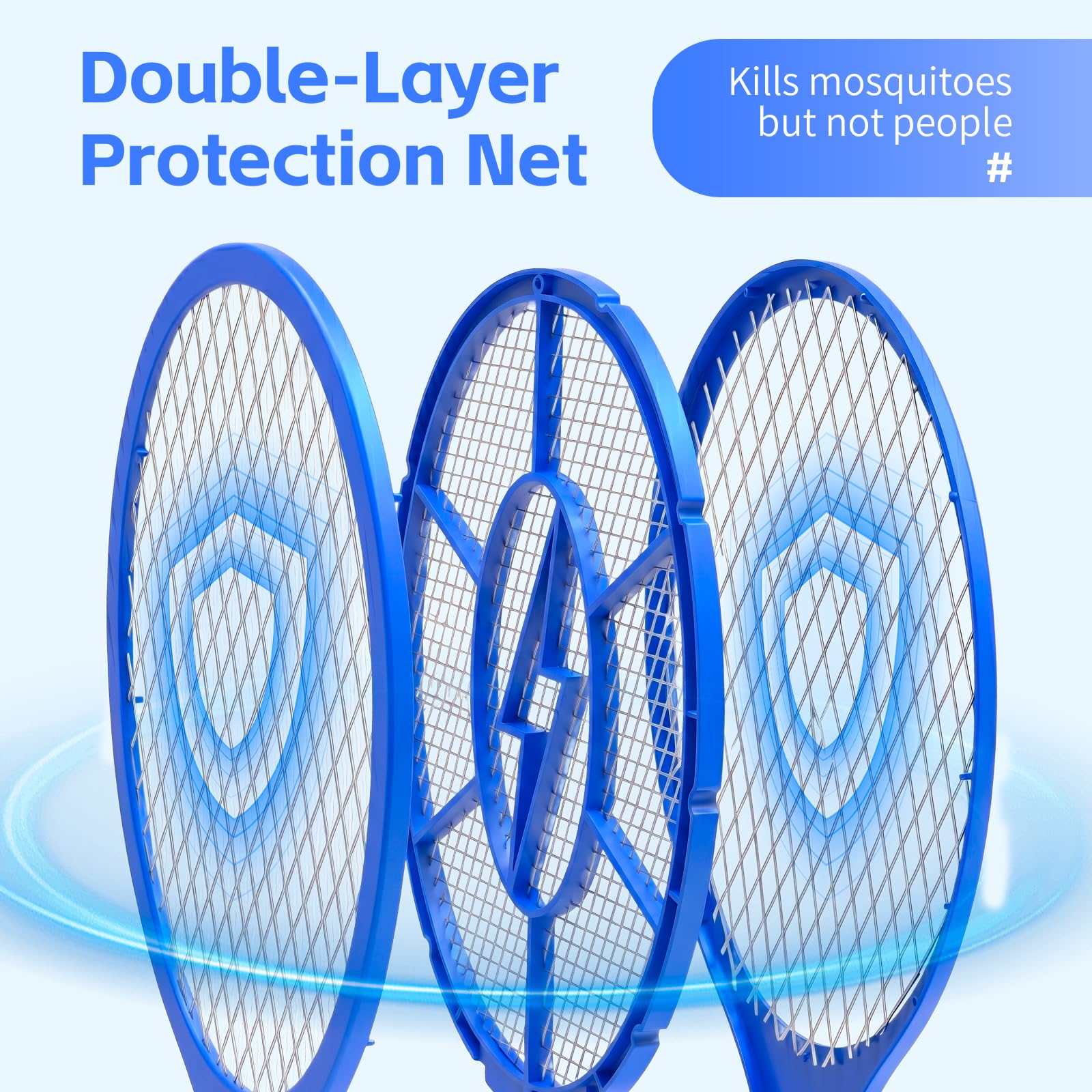 ZHOU FAN ZAP Electric Fly Swatter in use outdoors