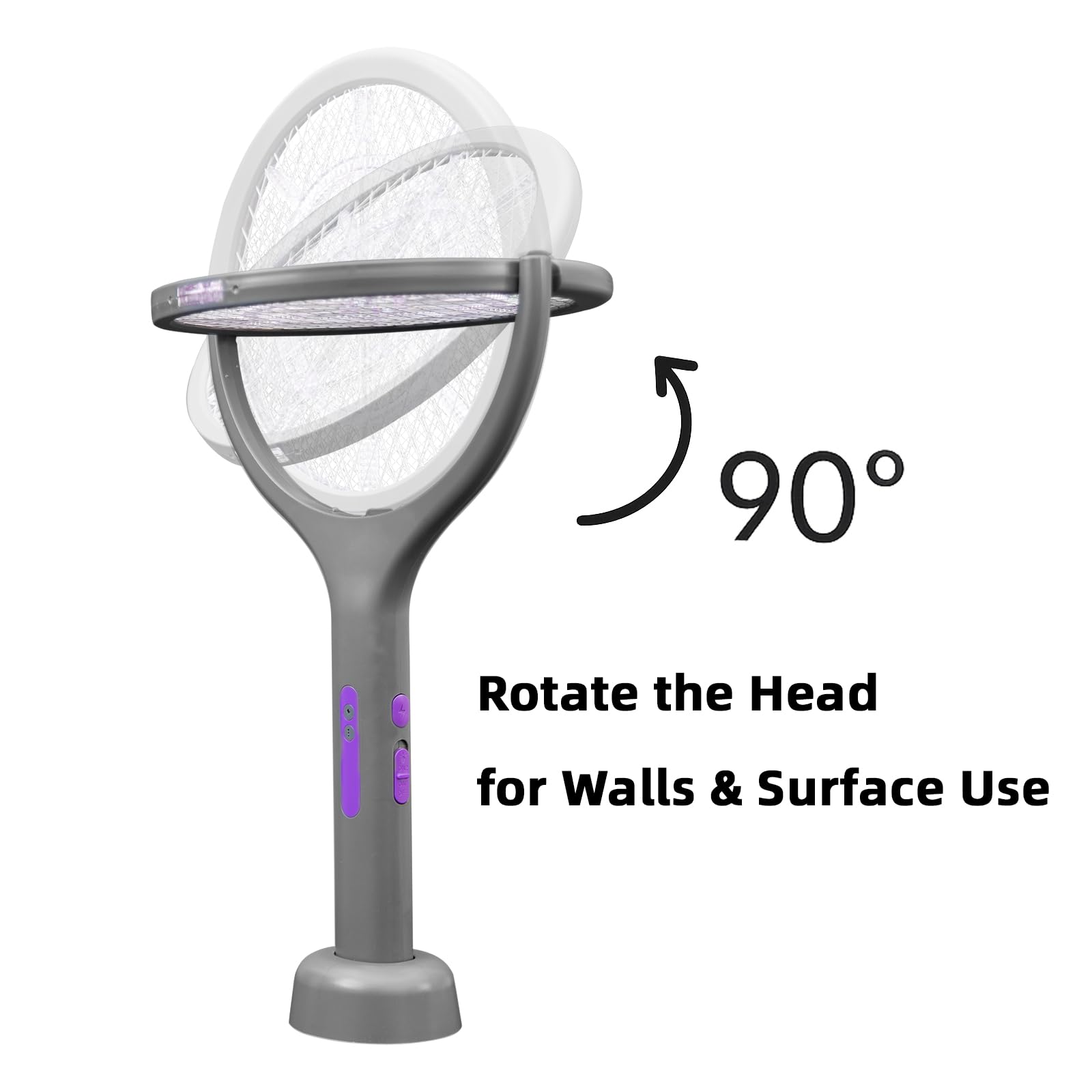ZHOU HE Electric Fly Swatter extended handle for hard-to-reach areas