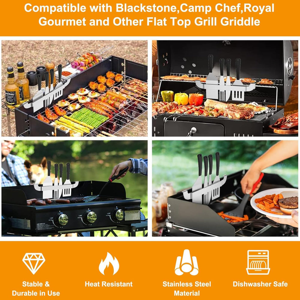 ZHSX 10 Inch Griddle Spatula Holder in use outdoors