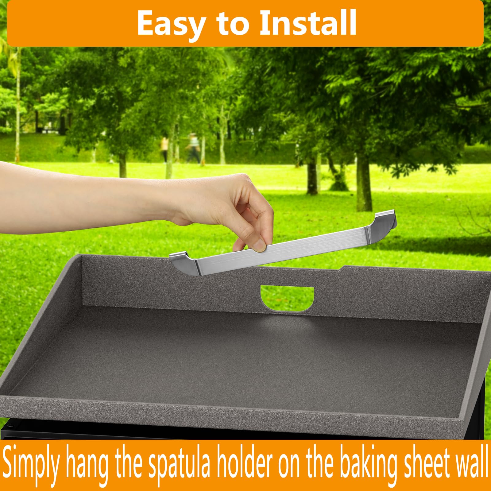 ZHSX Griddle Spatula Holder magnetic design detail