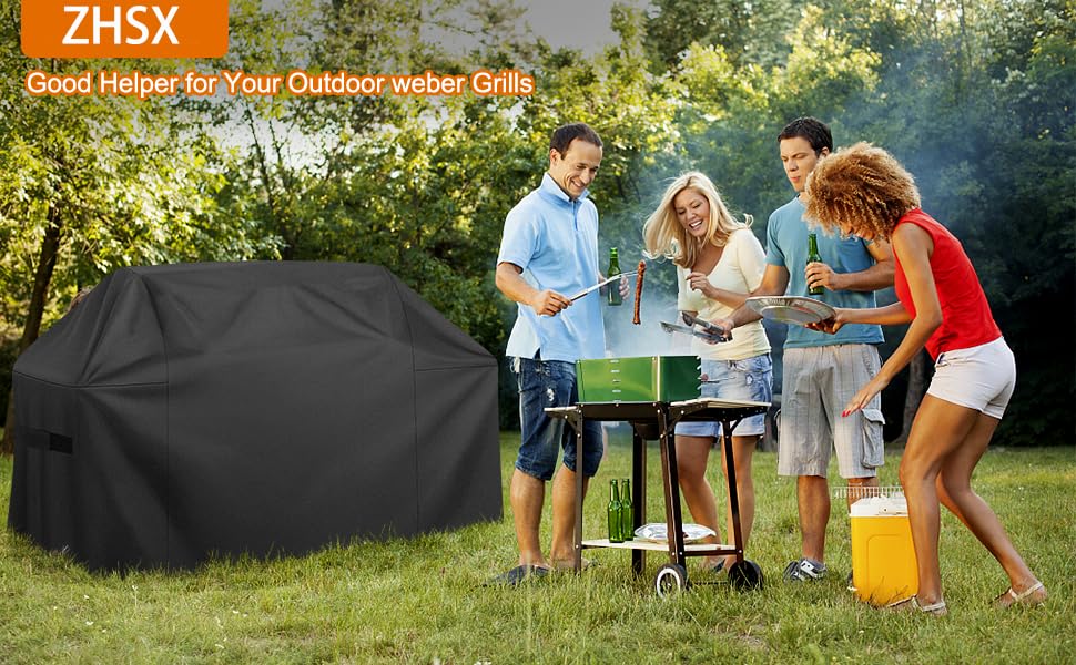 ZHSX grill cover dimensions displayed