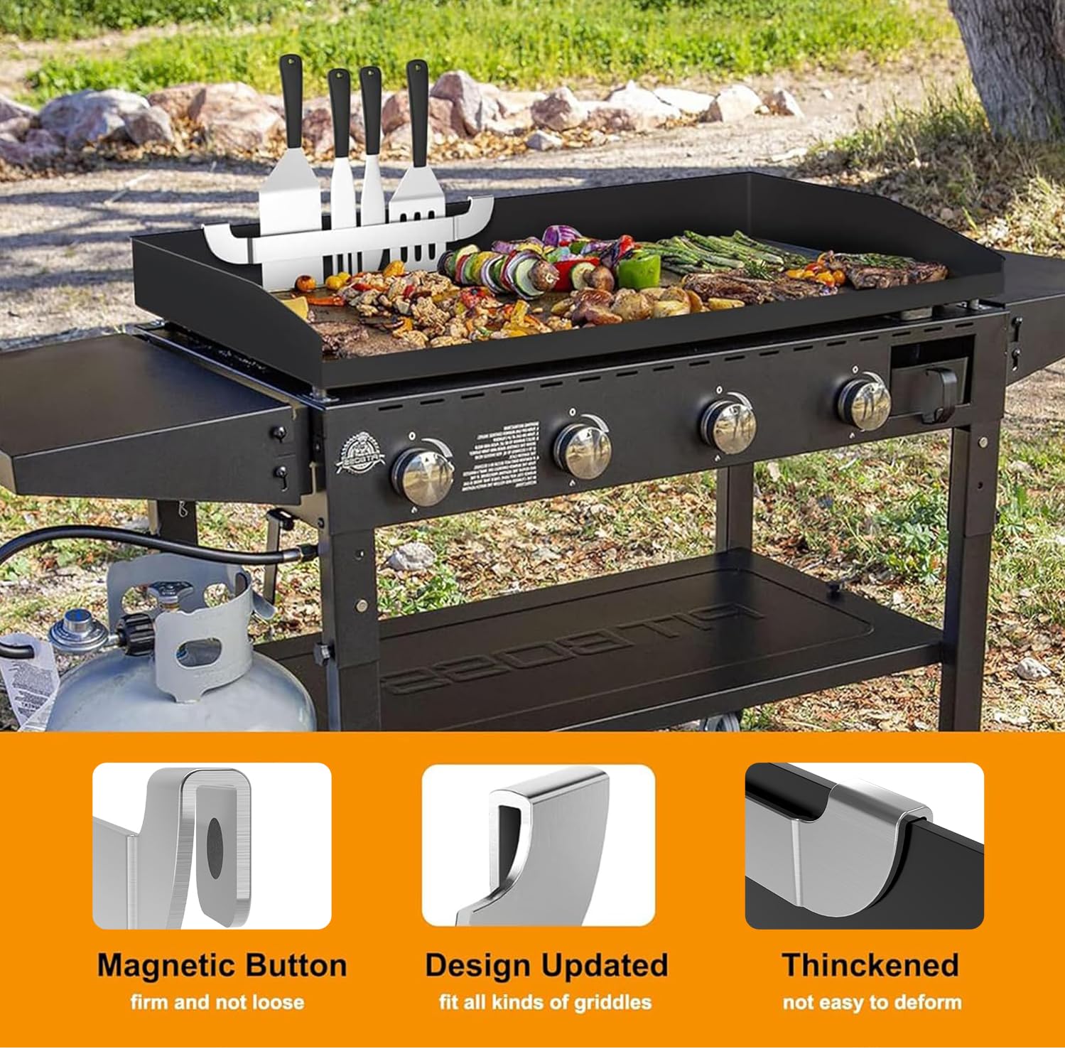 ZHSX spatula holder with barbecue tools attached