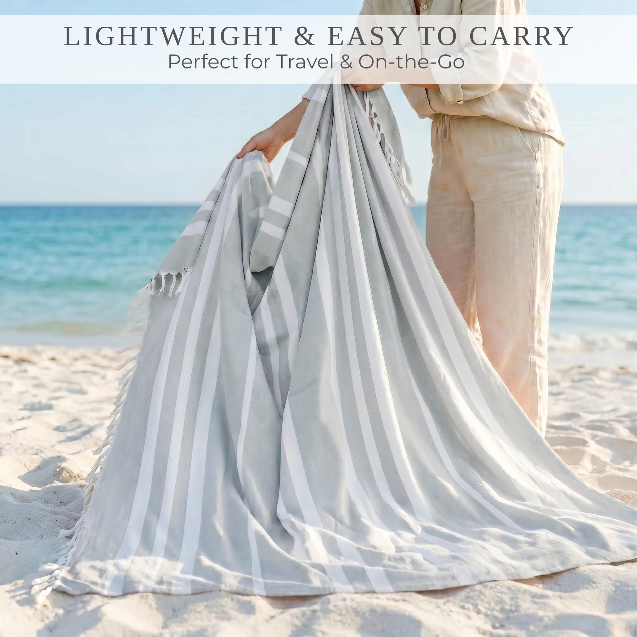 ZICOTO beach blanket draped over a poolside chair