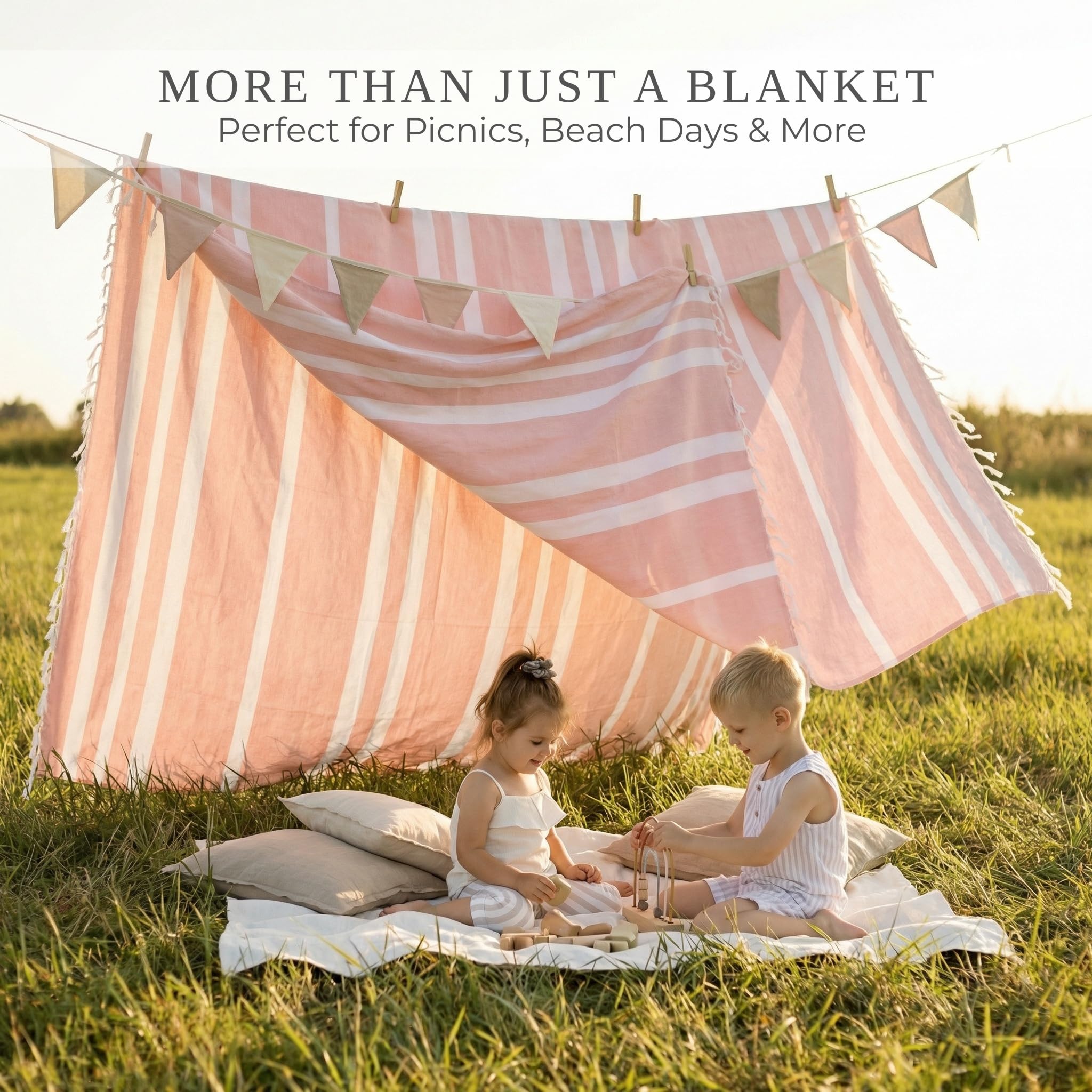 ZICOTO Extra Large Beach Blanket folded in a beach bag