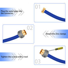 Zinc clamps and stainless steel screws from Jeeker hose repair kit