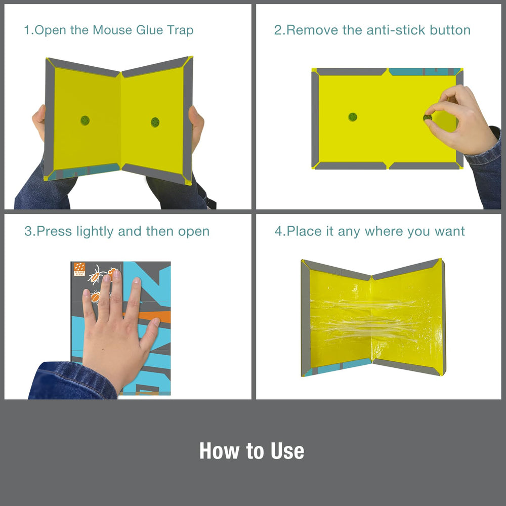 ZingZap glue traps displayed in a pest control setup