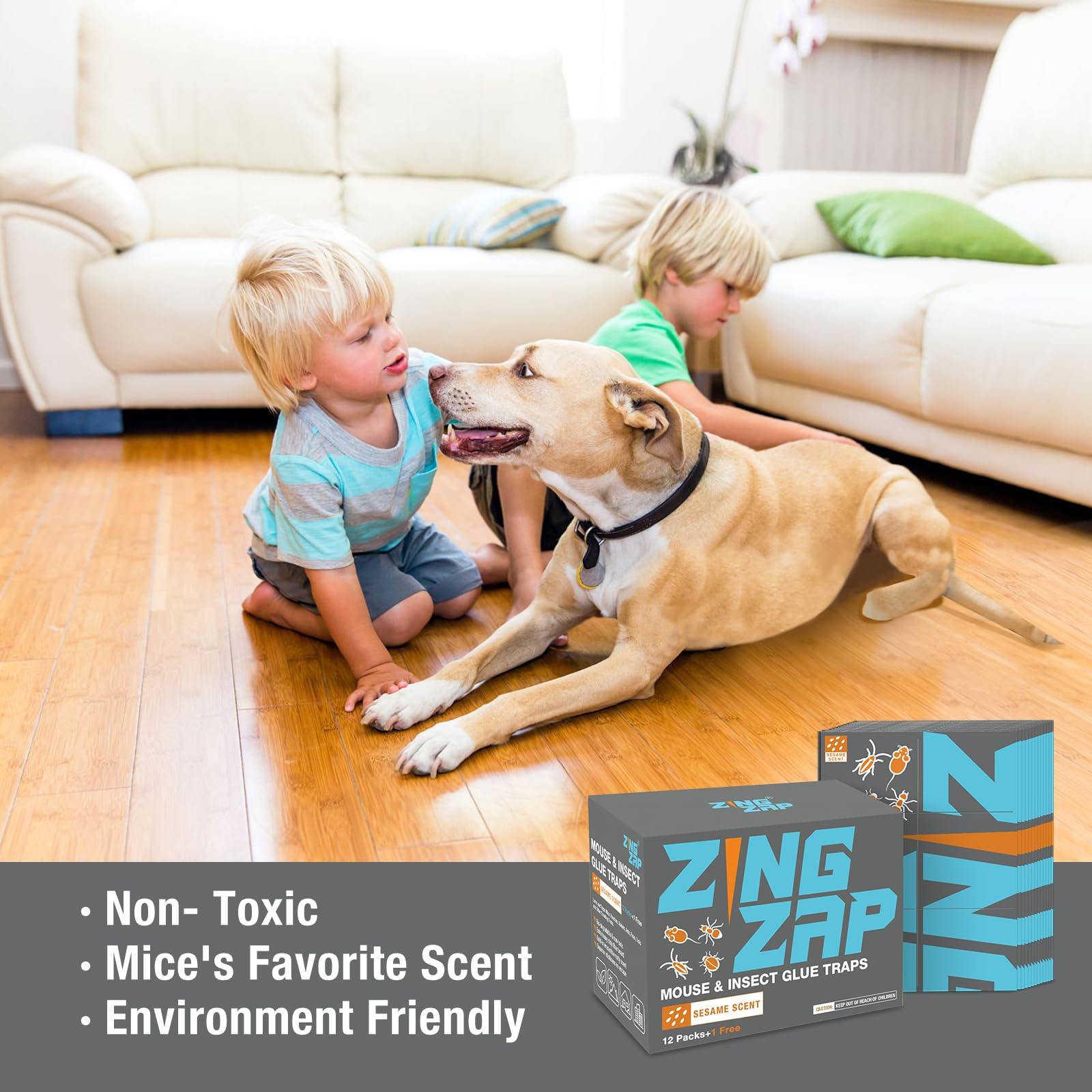 ZingZap mouse trap with visual of attractive cookie scent