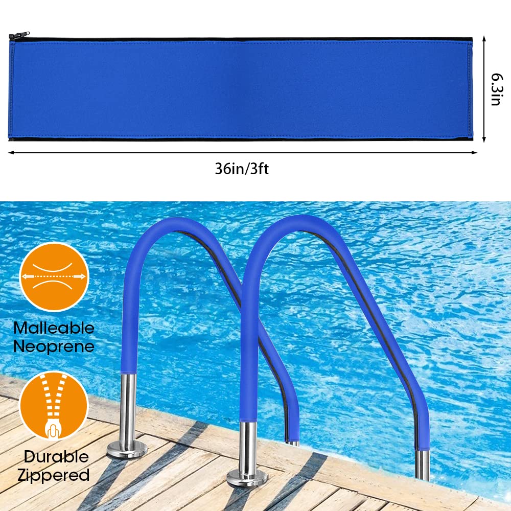 Zippered installation of Pool Handrail Cover on a railing