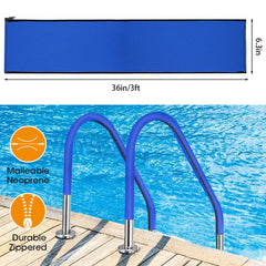 Zippered installation of Pool Handrail Cover on a railing