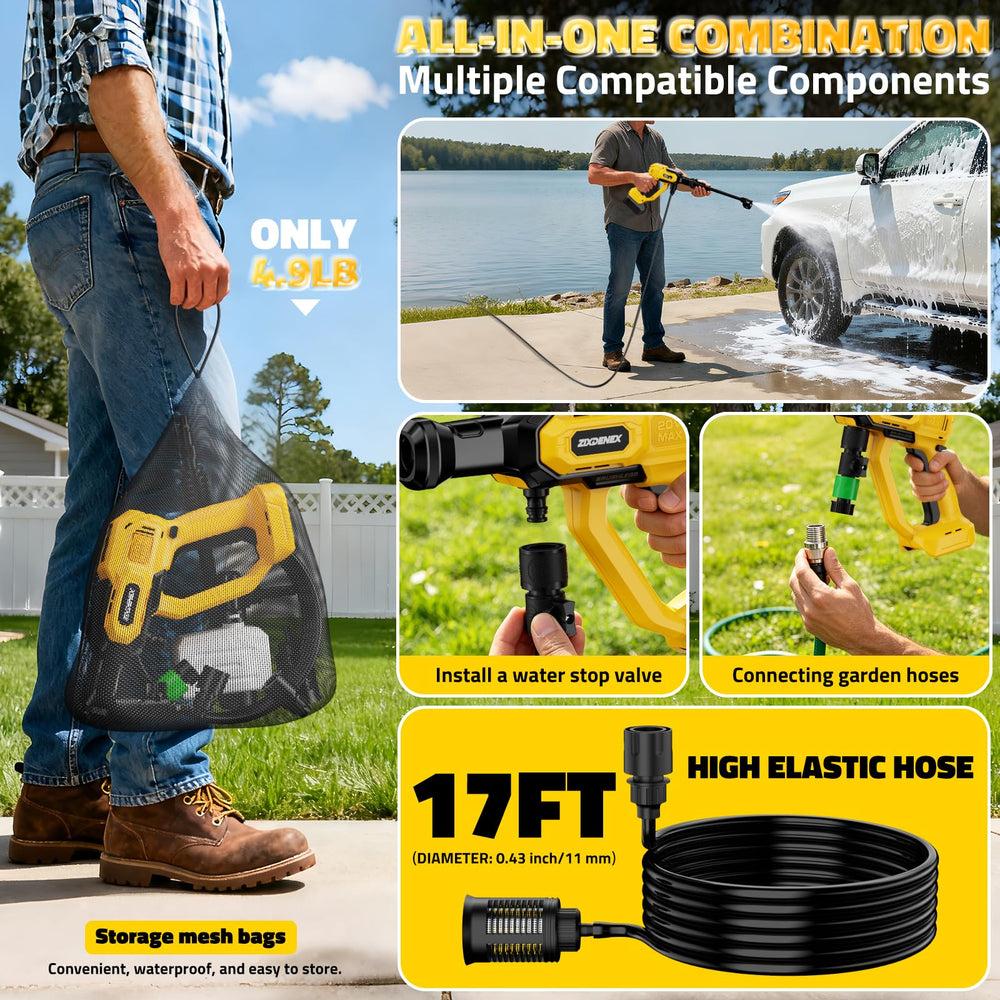 ZixDeNex Washer shown cleaning patio surface