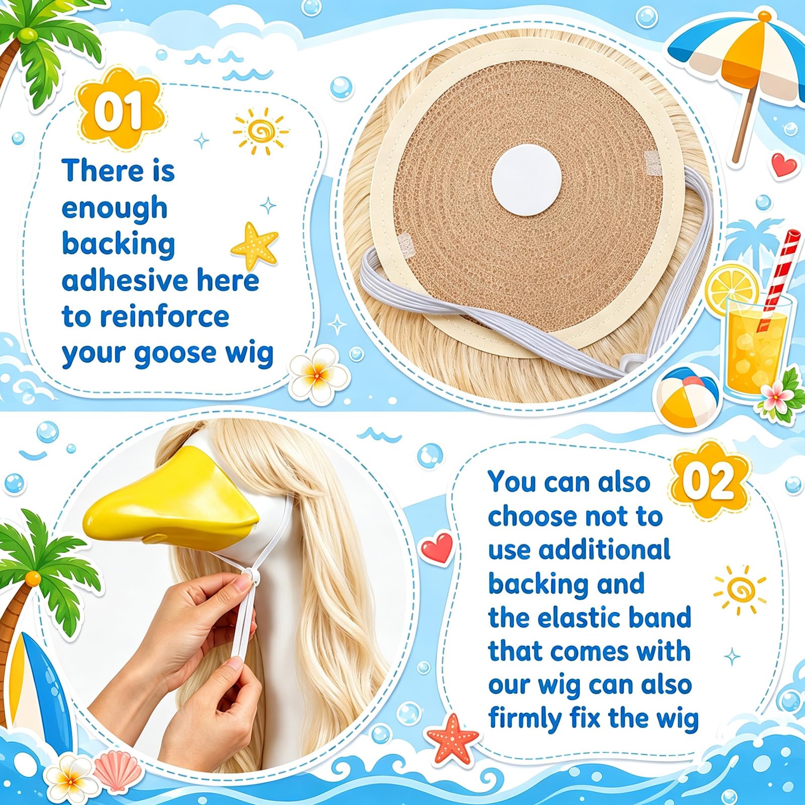 Zixumild 4-piece wig set packaging view