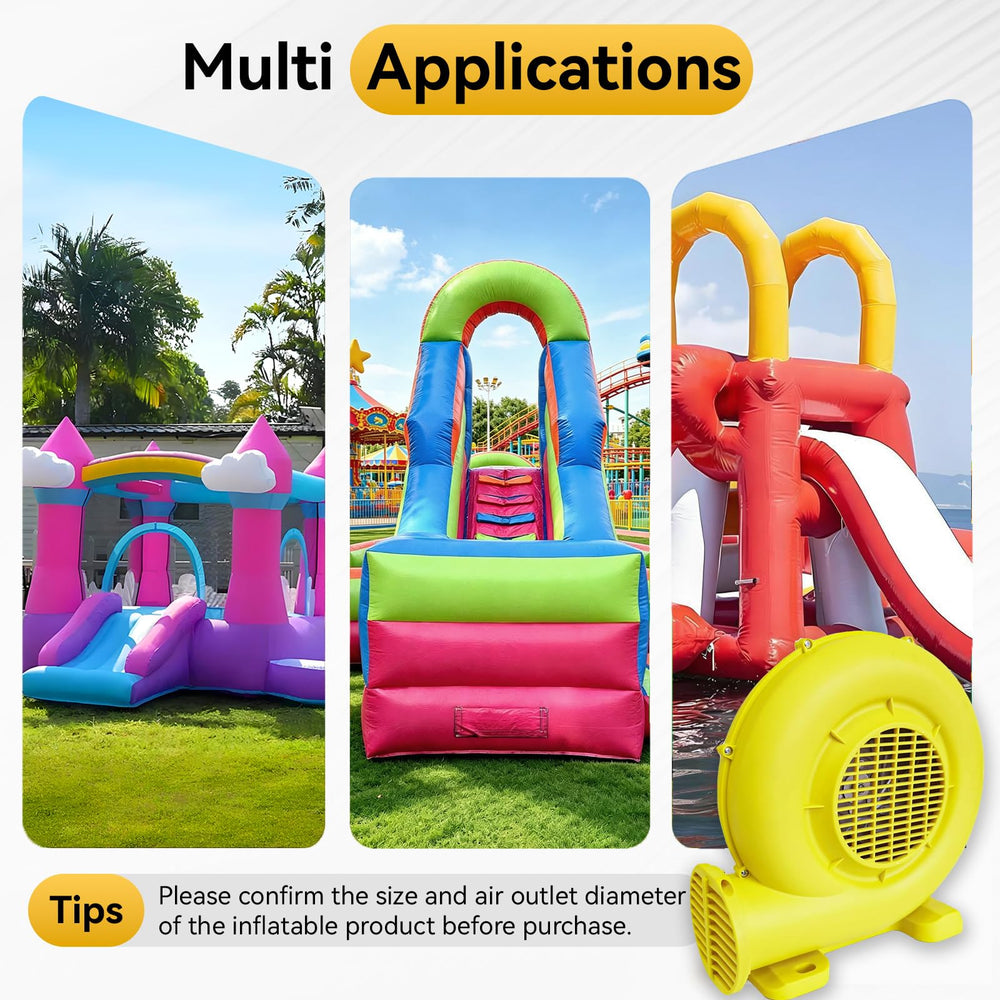 ziziella Bounce House Blower with plastic stakes for stability