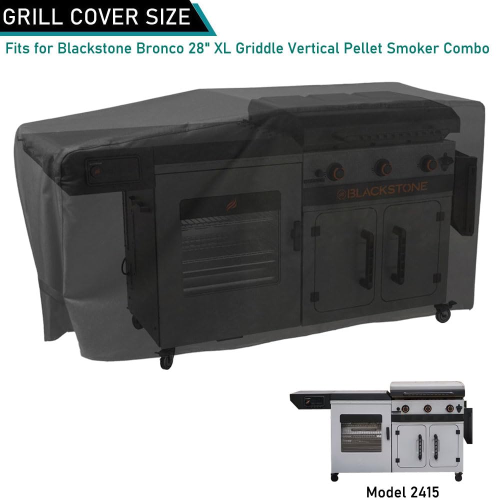 ZJYWSCH Griddle Cover side view with Velcro straps