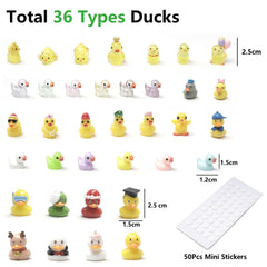 ZMRU mini resin ducks in various styles