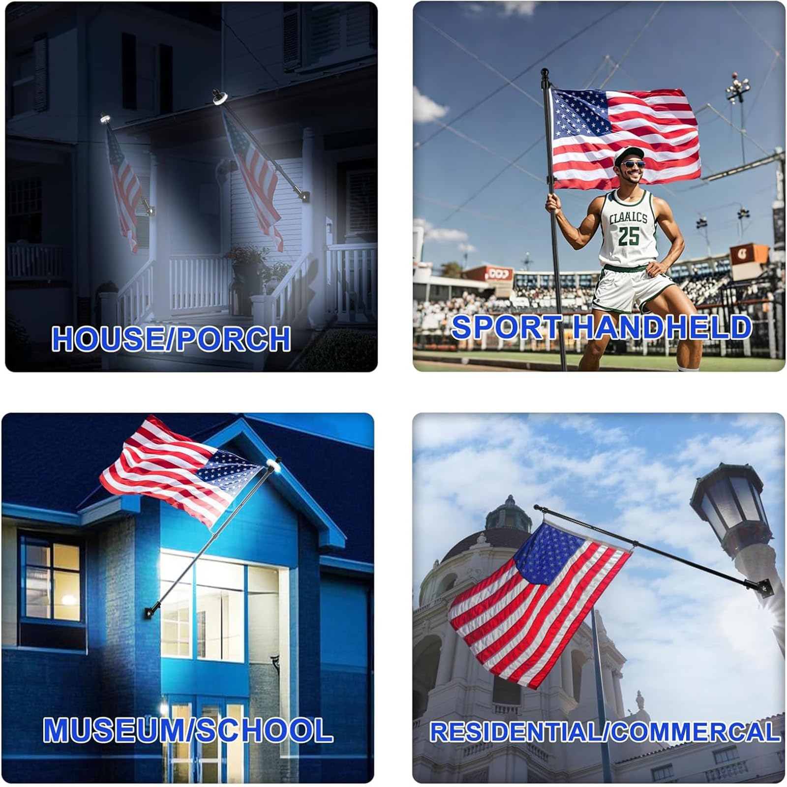 ZMTECH 5FT flag pole kit installed in a garden setting