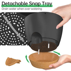 ZMTECH 8 Inch Hanging Planter with adjustable nylon rope