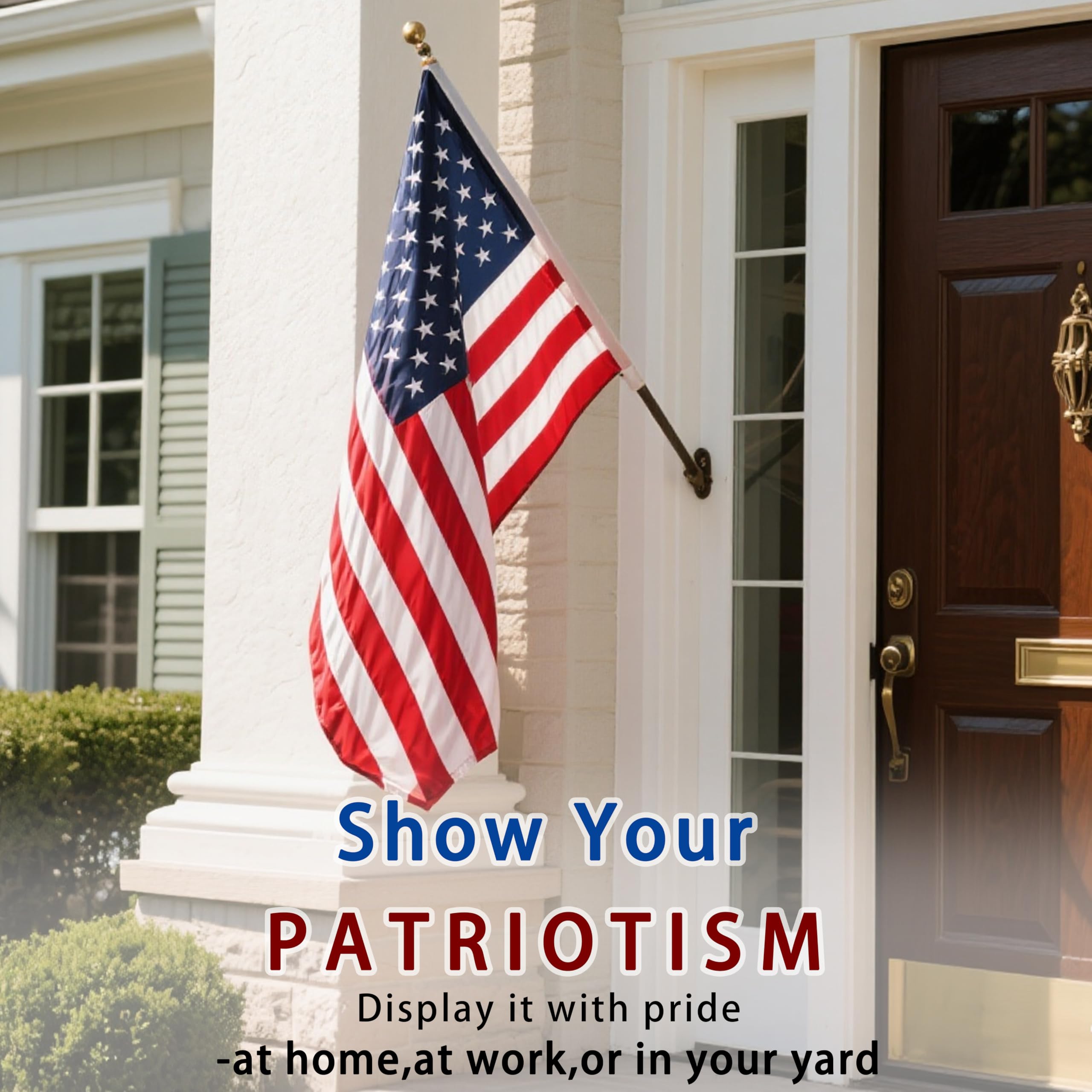 ZNNOPAX American Flag 4x6 FT displayed on a flagpole outdoors