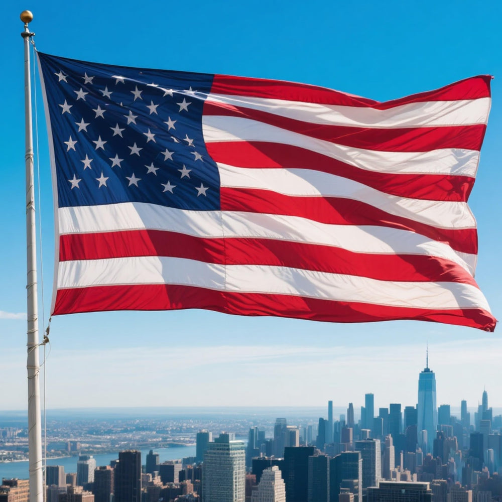 ZNNOPAX American flag 8x12 FT in a parade setting