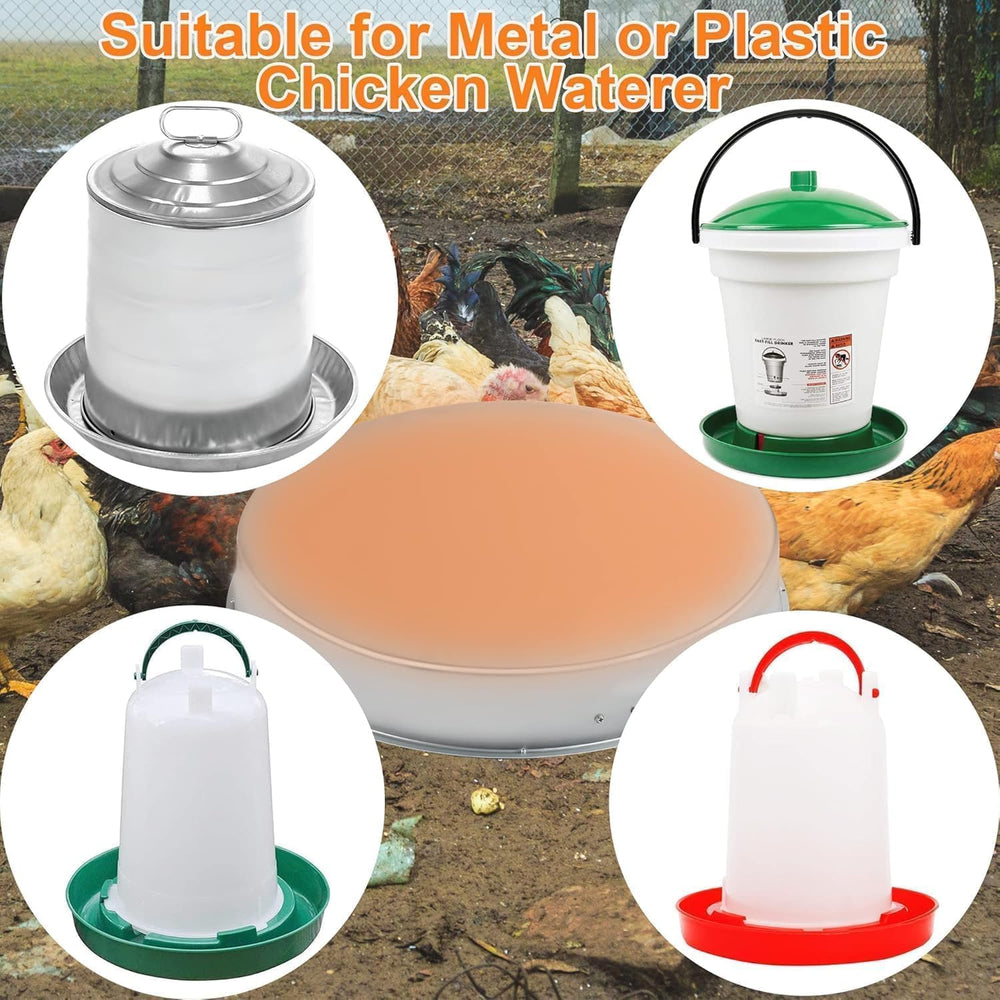 Zoblise Chicken Water Heater Base 11 inch side view