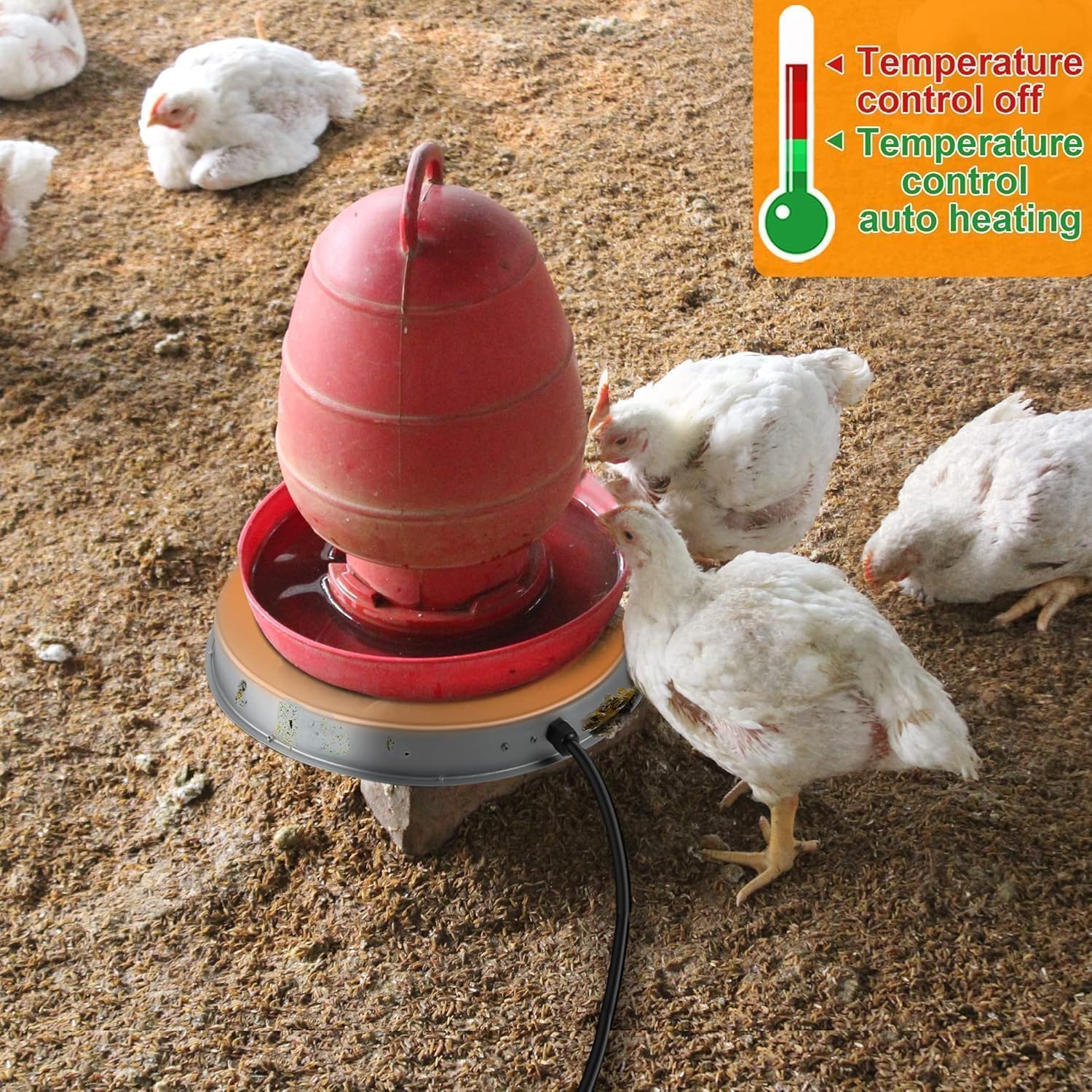 Zoblise Chicken Water Heater Base 11 inch top view
