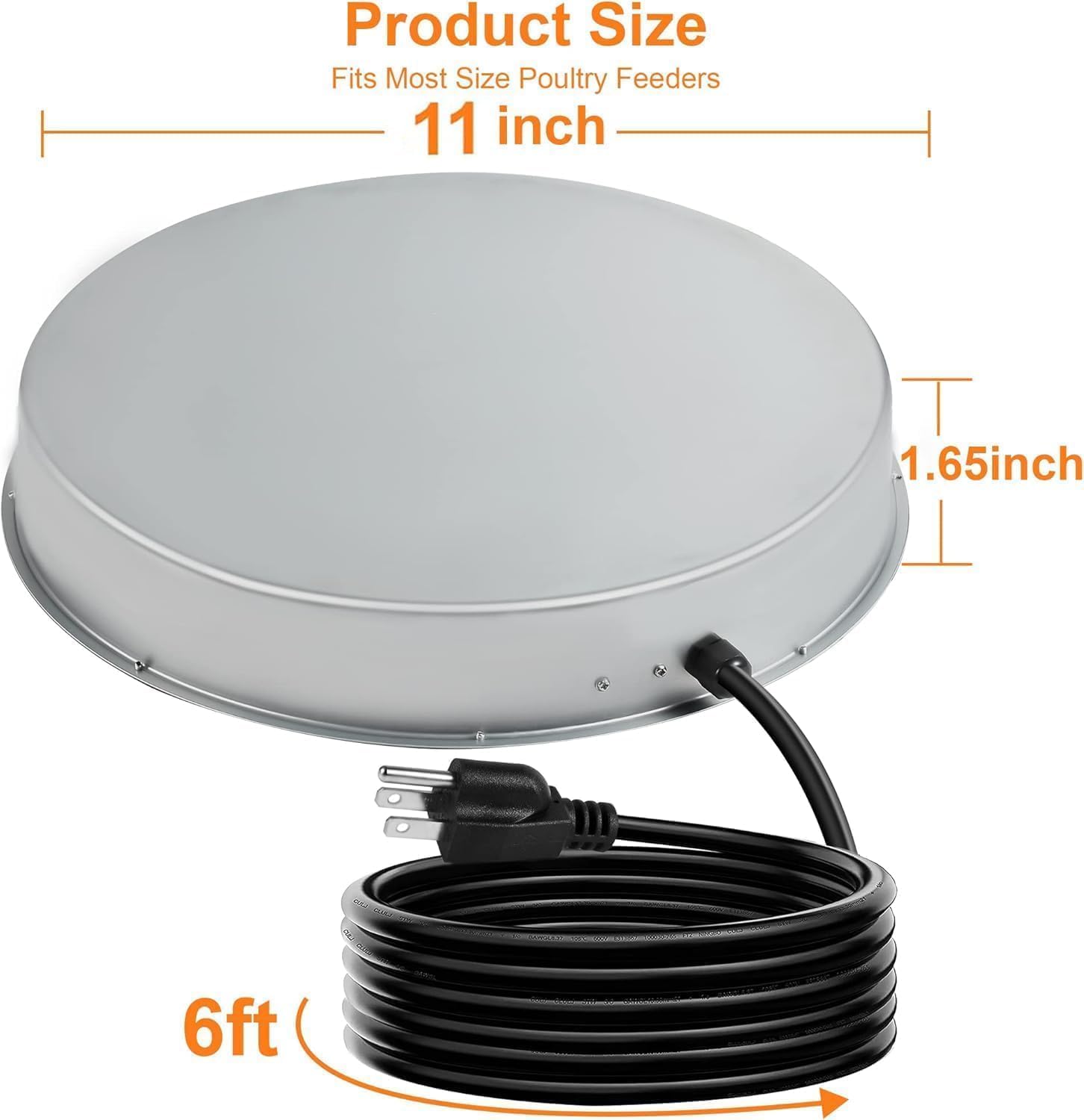 Zoblise Chicken Water Heater Base 11 inch with power cord