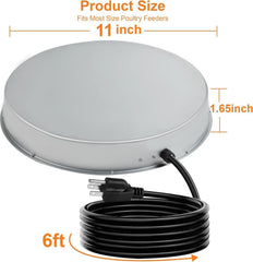 Zoblise Chicken Water Heater Base 11 inch with power cord