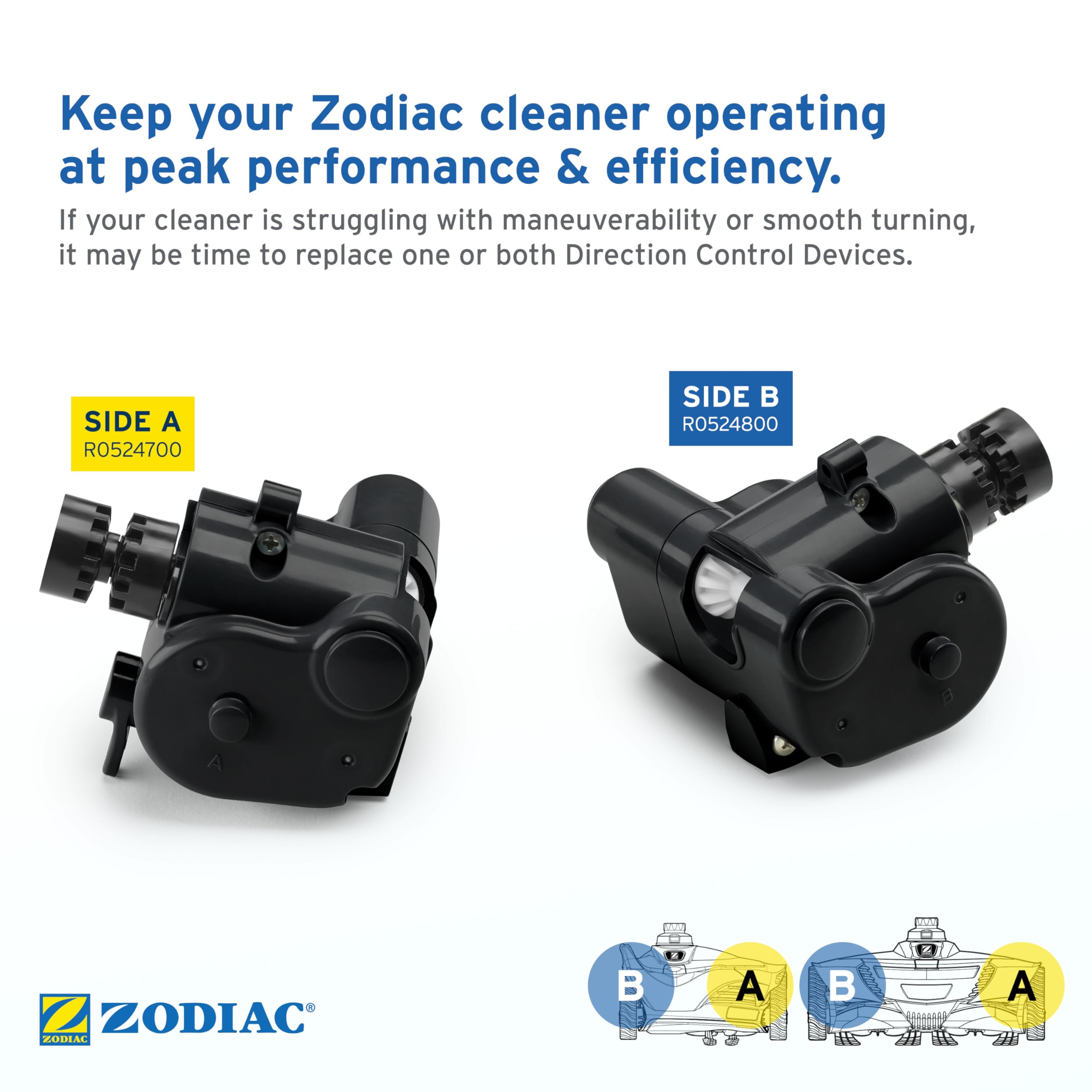 Zodiac R0526100 track replacement in use in a pool