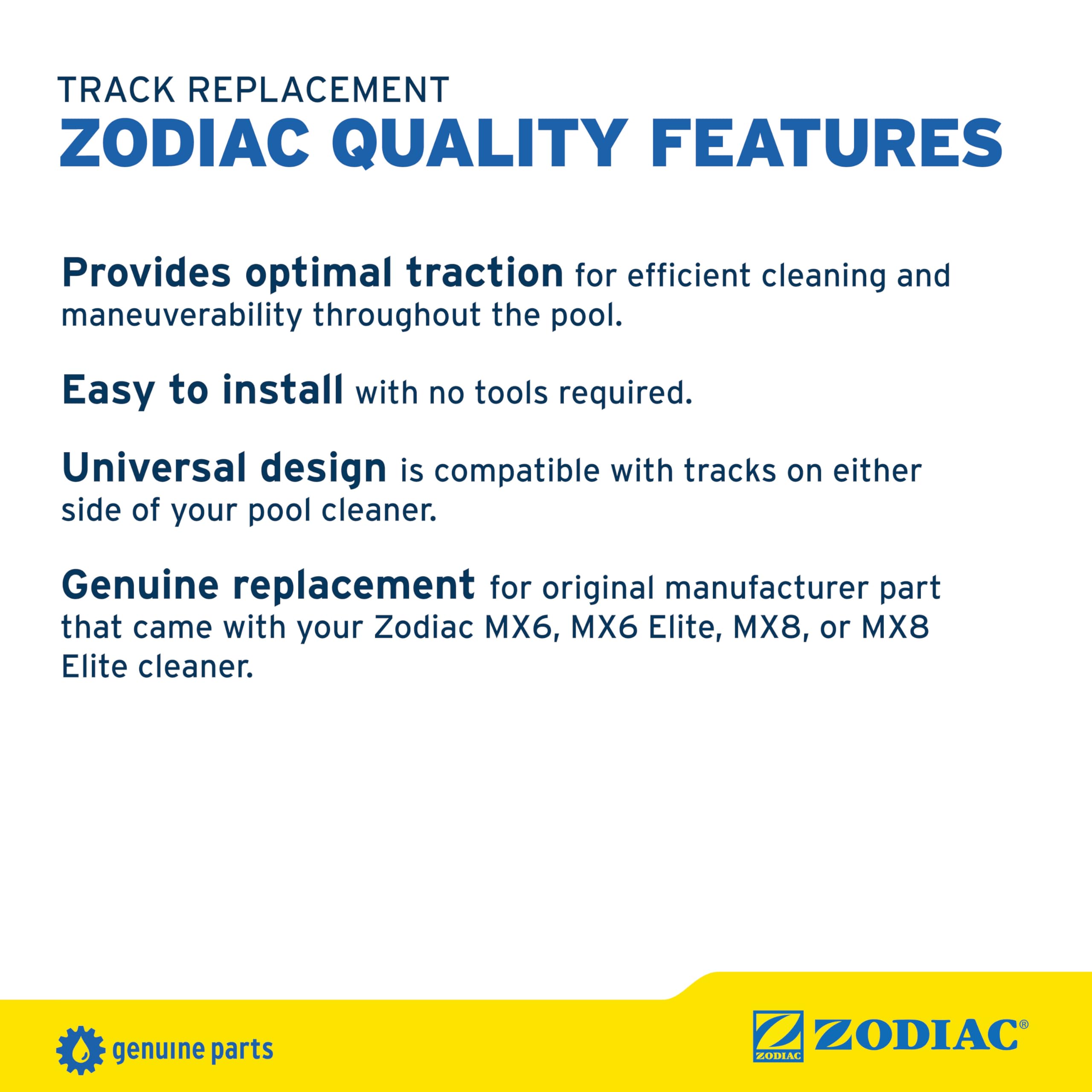 Zodiac R0526100 track replacement packaging