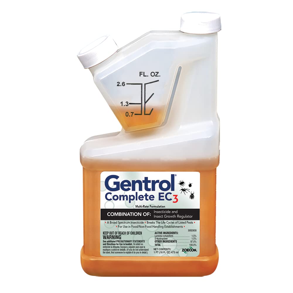 ZOECON Gentrol Complete EC3 Insecticide 549g, orange liquid in a bottle