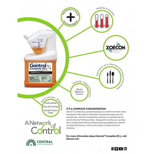 ZOECON Gentrol Complete EC3 Insecticide label showing active ingredient information