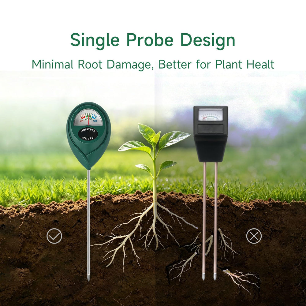 Zoiydals Soil Moisture Meter being used in potted plants