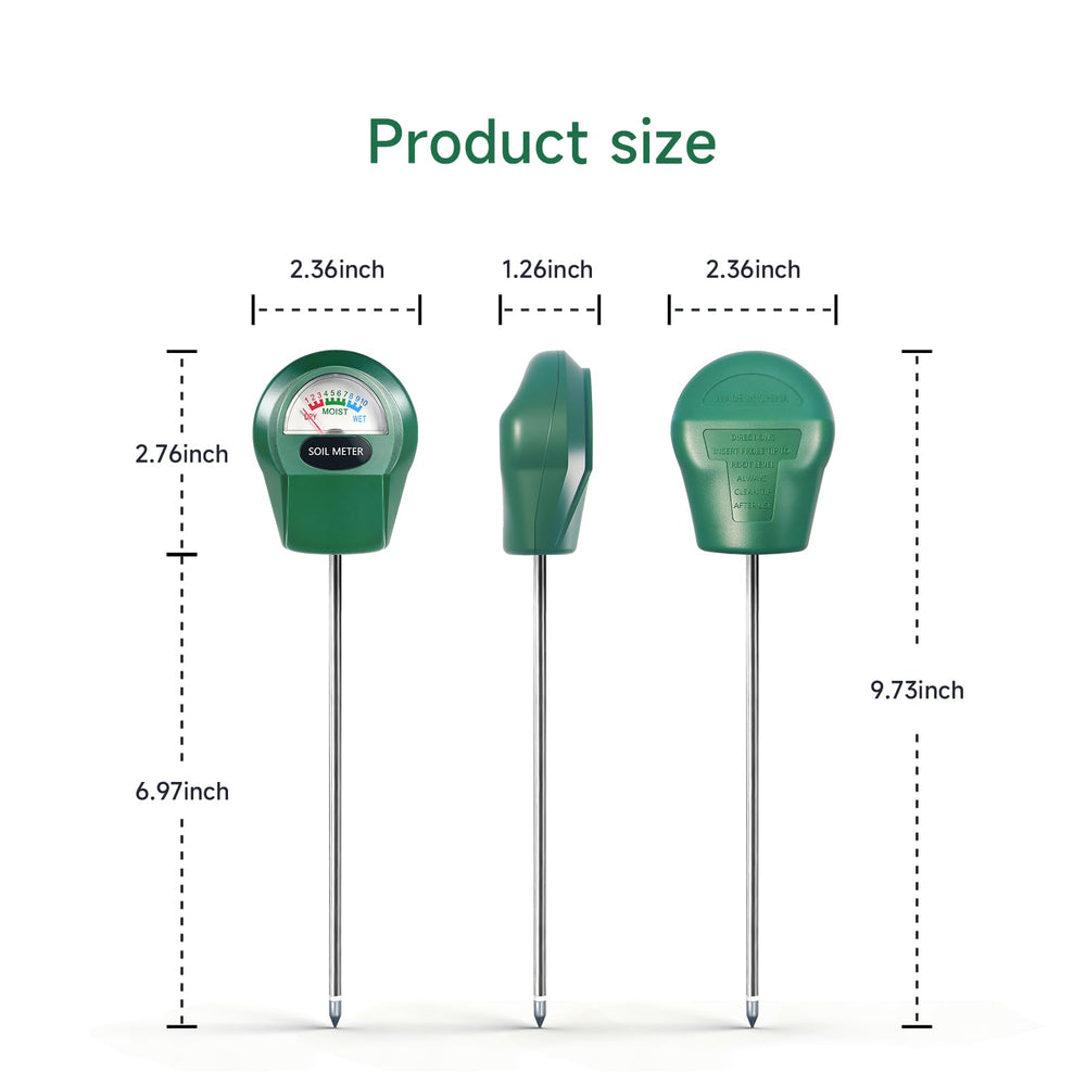 Zoiydals Soil Moisture Meter displayed in a garden setting