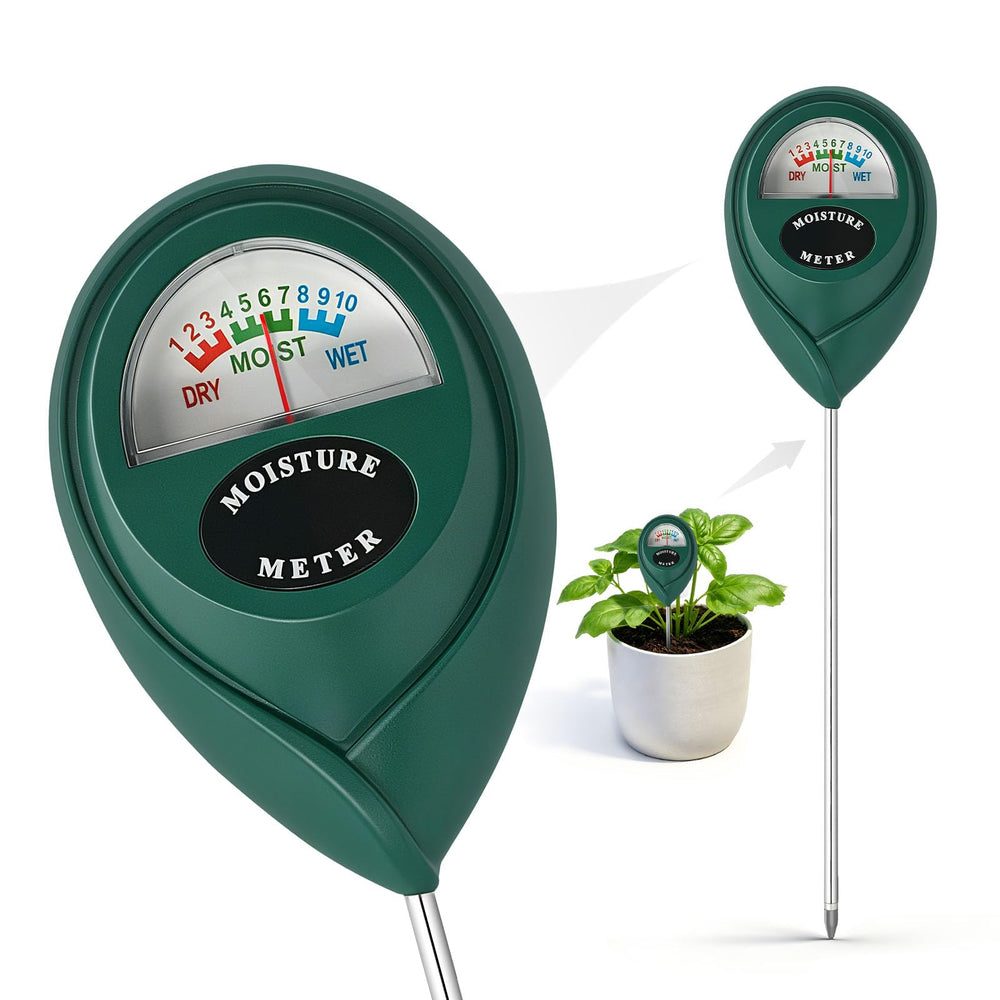 Zoiydals Soil Moisture Meter front view with easy-to-read dial