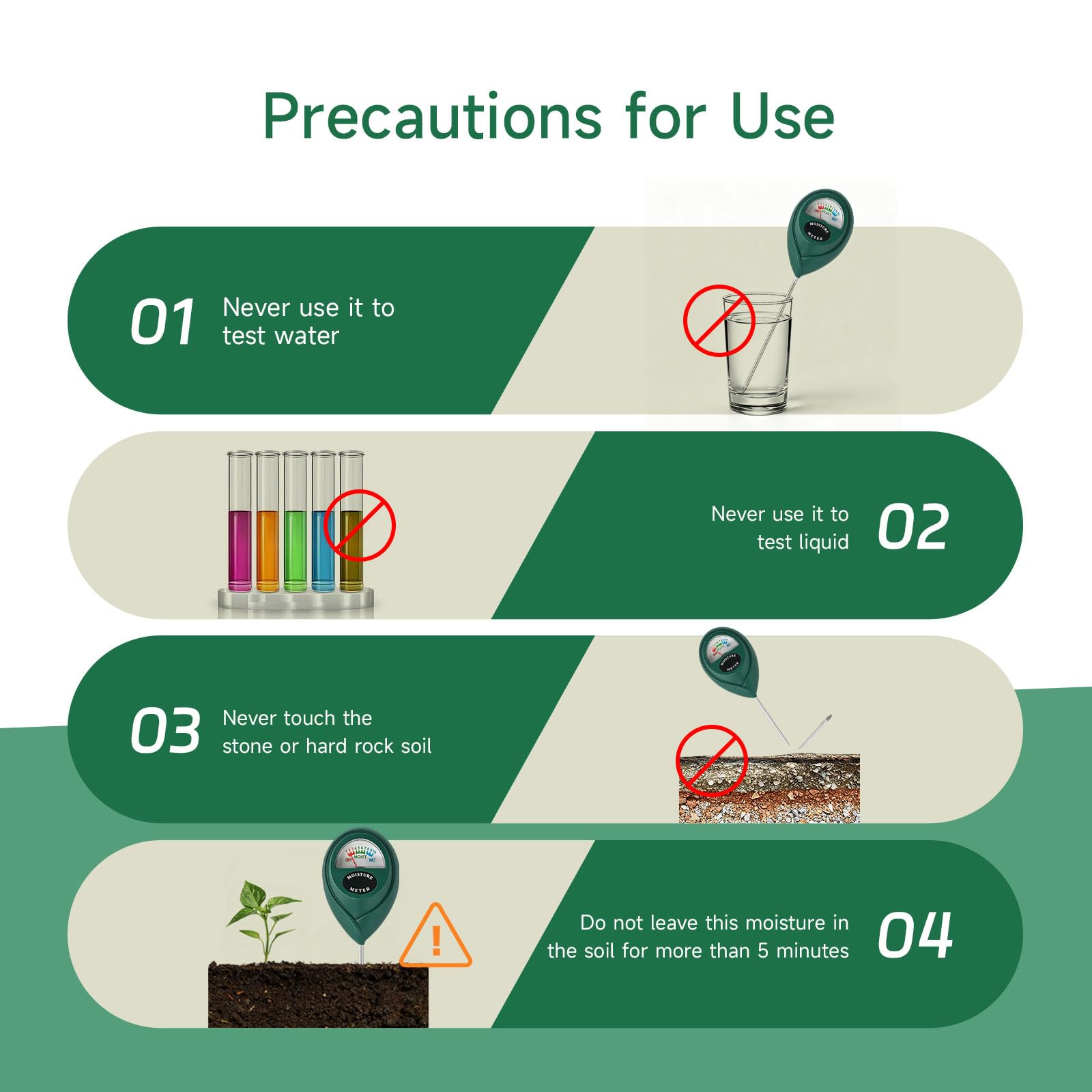 Zoiydals Soil Moisture Meter packaging
