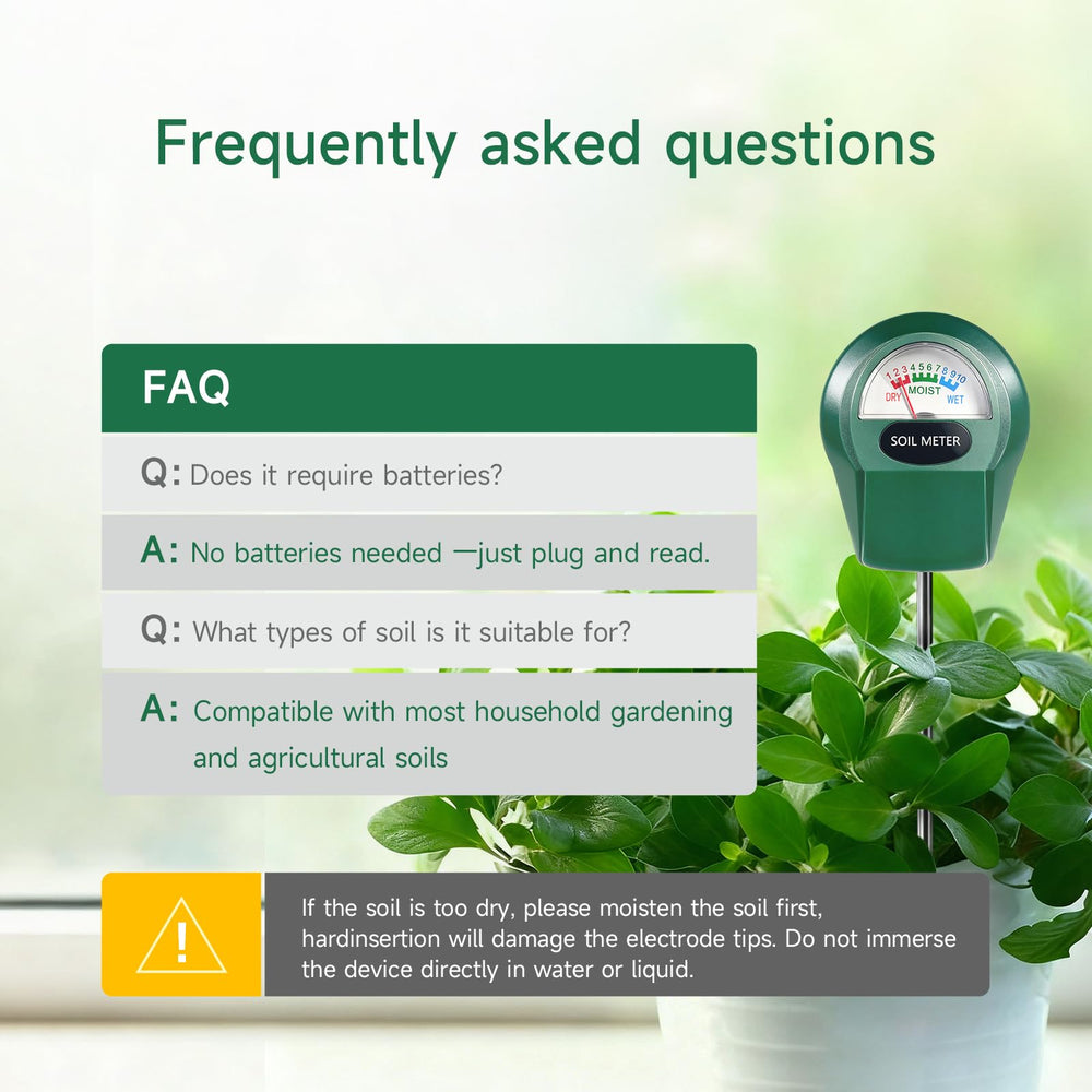 Zoiydals Soil Moisture Meter packaging with product details
