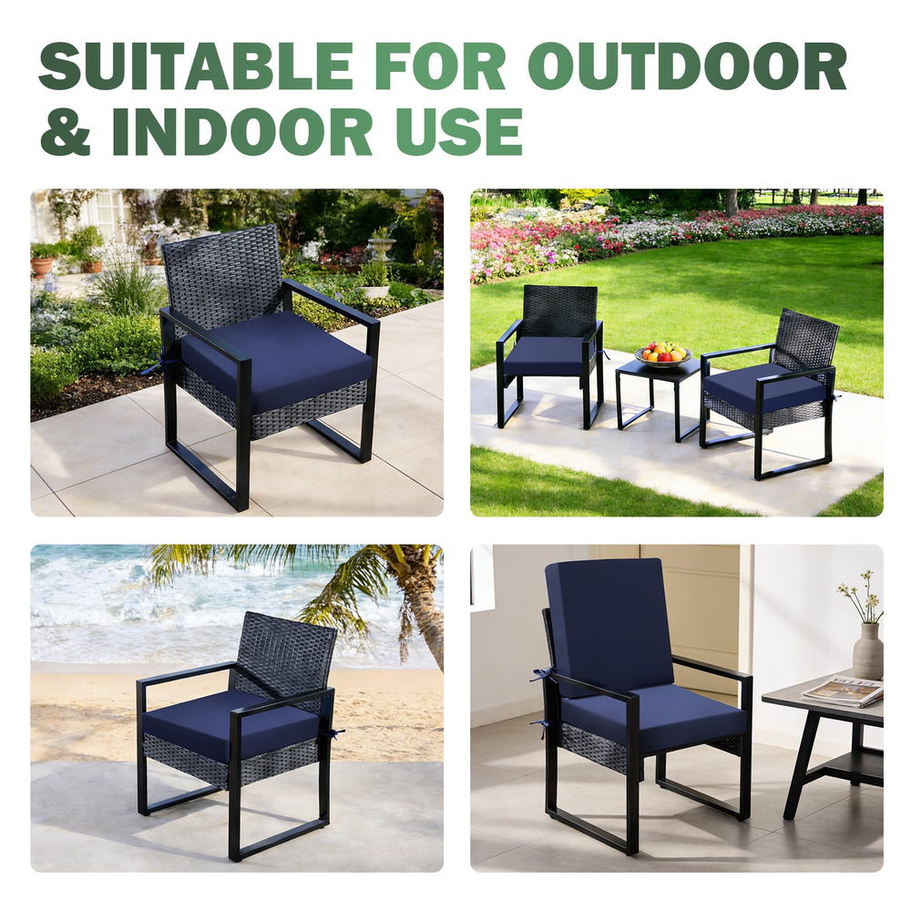 Zonamat Outdoor Chair Cushions Navy Blue packaging